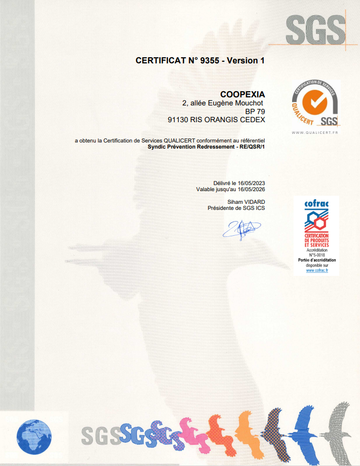 Certificat QualiSR - Coopexia